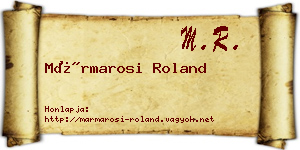 Mármarosi Roland névjegykártya