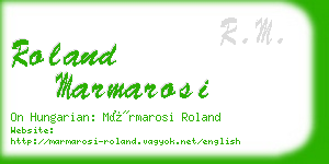 roland marmarosi business card